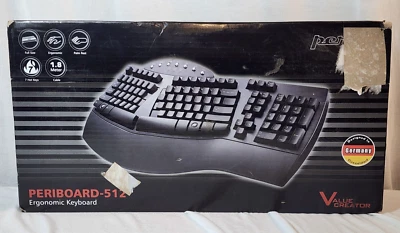 Perixx Periboard-512 Wired Ergonomic Split Ergonomic Keyboard Palm Rest Black - Image 1 of 4
