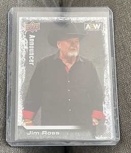 JIM ROSS MATCH USED MAT RELIC #91 22 UPPER DECK AEW All Elite Wrestling