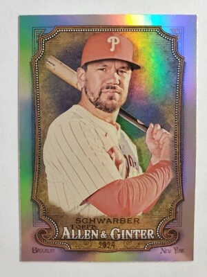 2024 Topps Allen & Ginter Silver Portrait Hot Box Foil Kyle Schwarber #306 - Image 1 of 2