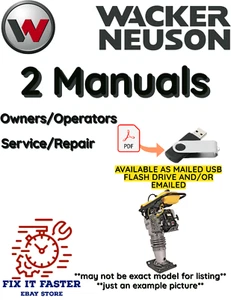 WACKER NEUSON BS50 VIBRATORY RAMMER OPERATORS SERVICE REPAIR MANUAL PDF USB - Picture 1 of 4