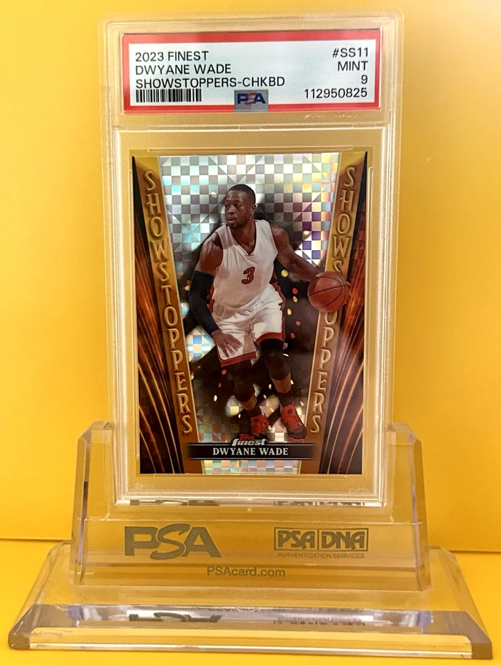 Dwyane Wade PSA 9 ! Checkerboard - 2023 Topps Finest Showstoppers ! - Image 1 of 2