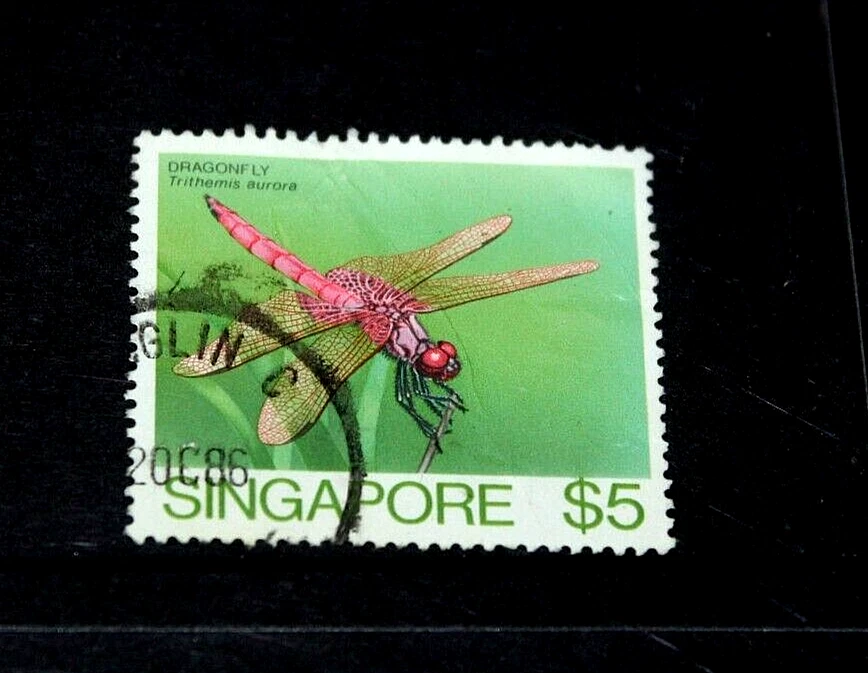 SINGAPORE 1985 $5.00 INSECTS ISSUE FINE F/USED - Image 1 of 1