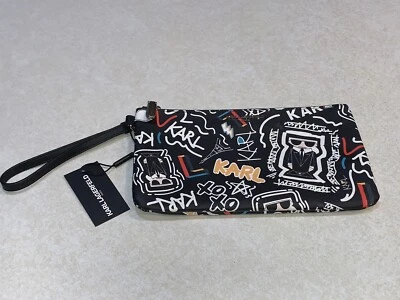 Muñequera Karl Lagerfeld Paris Maybelle negra para mujer nueva con etiquetas Foto 1 de 4