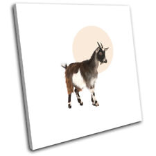 Goat Farm Modern Abstract Animals SINGLE CANVAS WALL ART Picture Print