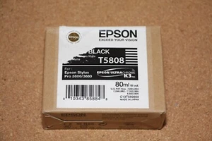 Genuine Epson Matte Black Ink Cartridge T5808 EXPIRED 06/2013 - Picture 1 of 3