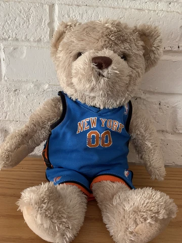 NBA New York Knicks 15" Plush Stuffed Bear with 2pc Uniform (2007 Kittrich Col) Cover