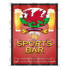 Wales Sports Bar Retro Metal Aluminium Sign, Novelty Gift Dcor Pub