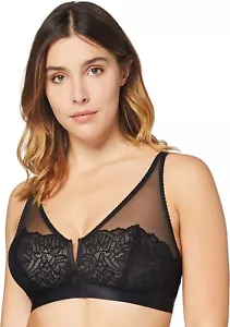 Iris & Lilly Bralette Womens Ultra Soft Mesh Wireless Black Size 34E & 36E - Picture 1 of 6