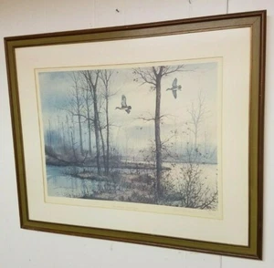 Estampado de Colección David Hagerbaumer: The Narrows - Wood Duck 1971 235/450 firmado 33 x 27 - Imagen 1 de 10