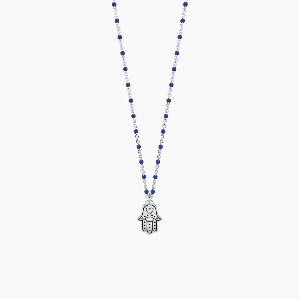 Collana KIDULT Spirituality in acciaio 316l e cristalli - 751049 mano di Fatima