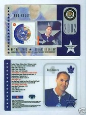 Red Kelly 2002 NHL Post Special Edition Stamp Card 02' Toronto Maple Leafs
