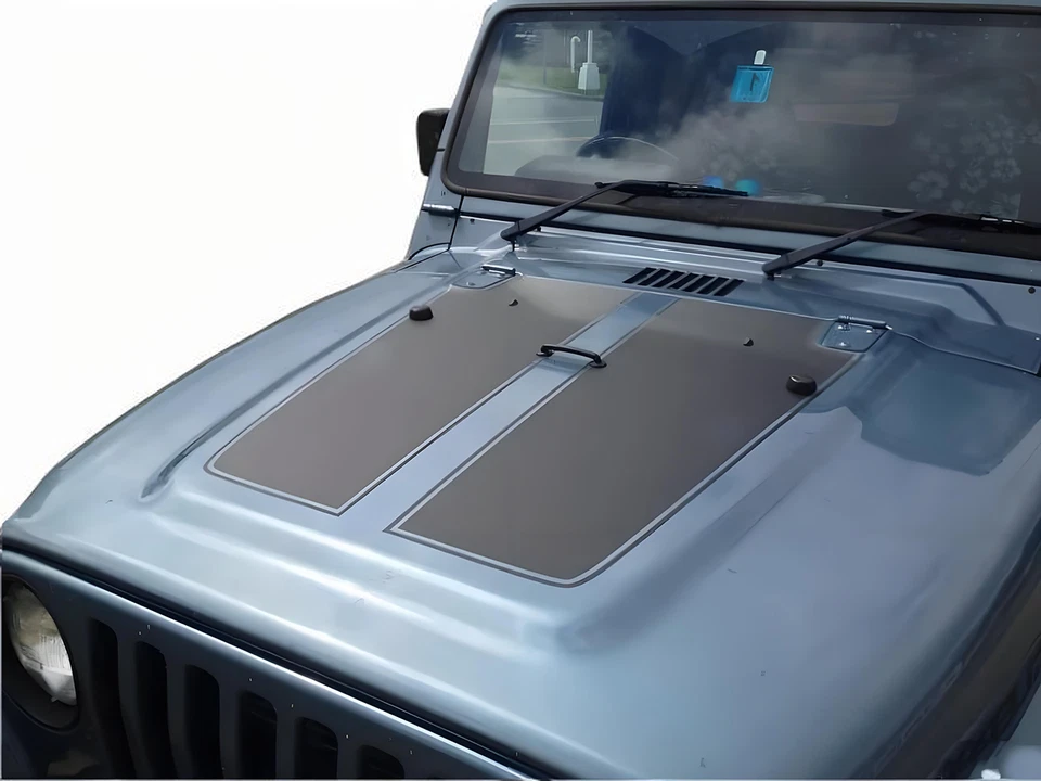 Fit For Jeep Wrangler 1997-2006 Car Hood Sticker Graphics Bonnet Racing Stripe — 第 1/4 张图片