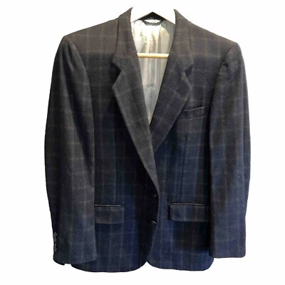 Nino Cerruti Paris BLAZER BLUE WOOL Rue Royale TWEED, 2 Button Sport Jacket, 42R Foto 1 de 4