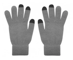 Gants L pour Ecrans Tactiles  "Smartphone, iphone, ipad, Tablette,..."  (Gris) - Photo 1 sur 1