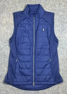 Zero Restriction Tess Vest Women’s M Primaloft Full Zip Navy Blue Golf Logo - Picture 1 of 8