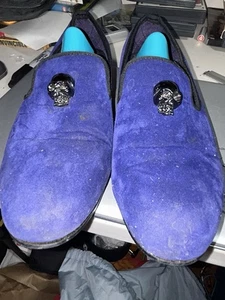 Duke & Dexter Purple Suede Loafers Shoes 3D Skulls Men’s Size 8 - Bild 1 von 6