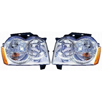 Par de faros para Jeep Grand Cherokee 2005 2006 2007 lado pasajero y conductor Foto 1 de 3