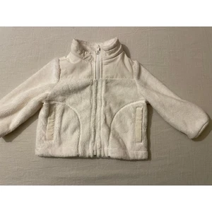 The Children's Place Kids Size 6-9 Months Full Zip Jacket Fuzzy Coat Cream NWT - Picture 1 of 4