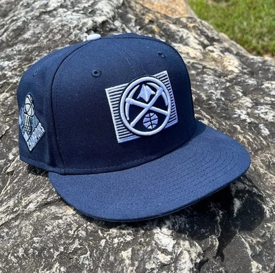 Denver Nuggets New Era 59fifty azul UV 7 5/8 parche lateral campeones de la NBA Foto 1 de 2