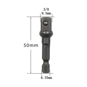 Set 5 Pezzi Avvitatore/Trapano a Percussione 1/4" Gambo Esagonale Esagonale a Presa 3/8" Adattatore Nuovo - Foto 1 di 3