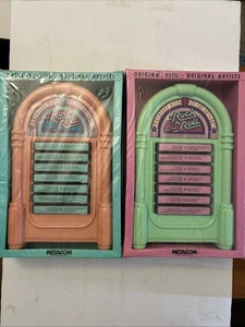Greatest Hits of the 50’s & 60’s Rock N Roll Cassette Set Lot 1 & 2 Neon Jukebox - Picture 1 of 19