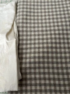 Houndstooth Cream, Camel & Gray Wool Fabric 60" W SBTHY - Picture 1 of 6