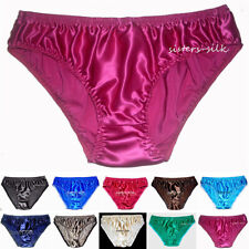 Men's 16 Momme 100% Pure Mulberry Silk Briefs Undies Bikinis Underwear Lots Sale