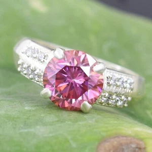 Certified 2ct Natural VVS1 Pink Diamond Ring For Love 14K White Gold Jewelry - Picture 1 of 13