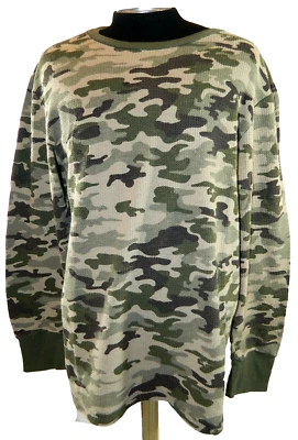 NUEVO Joe Boxer Camuflaje Elástico Térmico Cuello Redondo Pullover Capa Camisa Etiqueta Talla L Foto 1 de 4