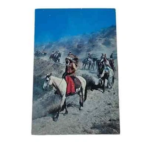 Postal Indios en el Camino Cultura Nativa Americana De Colección B47 - Imagen 1 de 2