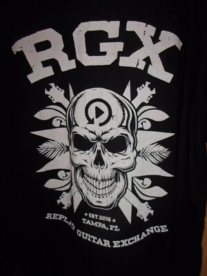 Camiseta Replay Guitar Exchange Tampa Fl Negra 2XL Foto 1 de 3