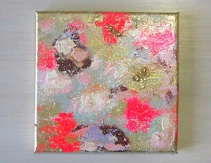 LIBELLENGLANZ 20cmx20cm, Kunst Libellen gold Glitter Bild Christiane Schwarz - Bild 1 von 5
