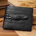 2022 Genuine Leather Black  Crocodile/ Alligator Skin Bi-Fold Men's wallet