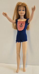 Vintage 1963 Mattel Barbie Red Hair Bendable Legs Skipper Doll Orig Swimsuit