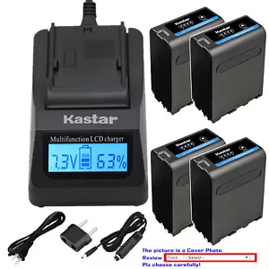 Kastar Battery LCD Fast Charger for Sony NP-F990PRO & DCR-TRV125 HVR-V1 HXR-NX5R - Picture 1 of 11