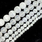 Loose Beads Natural White Selenite Smooth Round Sphere Crystal Strand 4/6/8/10mm