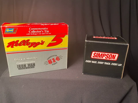 Simpson Labonte Mini-Helmet + Revell Collector's Tin 1/64 Diecast Labonte Cover