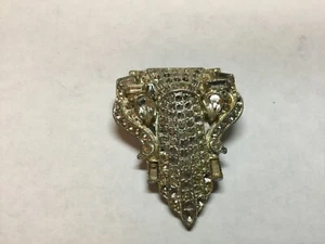CLIP BROOCH WITH RHINESTONES MISSING SOME STONES MARKED 307 REINAD - Picture 1 of 6