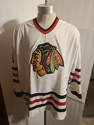 CAMISETA DE INICIACIÓN DE COLECCIÓN AÑOS 90 DE LOS CHICAGO BLACKHAWKS XXL COSIDA NHL HOCKEY JEREMY ROENICK Foto 1 de 4