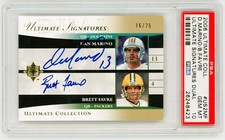 DAN MARINO/BRETT FAVRE 2006 Ultimate Collection Dual Auto 16/25 PSA 10 Gem POP 1