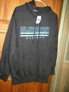MV Sport Hoodie Black DELAWARE STATE Hornets Size Medium NWT - Picture 1 of 9