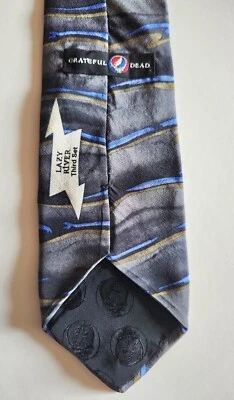 Corbata de hombre Grateful Dead 100 % seda EE. UU. Lazy River tercer conjunto logotipo 57”x3”x3 1/2” Foto 1 de 4