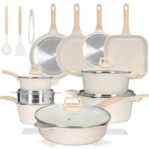 Juego de utensilios de cocina 23 piezas ollas y sartenes antiadherentes accesorios de cocina inducción - Imagen 1 de 11