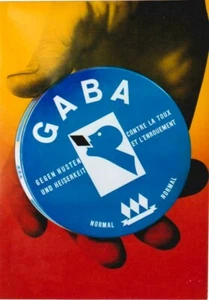 Original vintage poster GABA TABLETS COLD RELIEF BOX c.1960 - Picture 1 of 1
