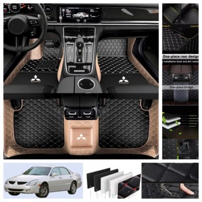 Fit For Mitsubishi Diamante 1995-2005 Car Floor Mats PU Leather Custom Luxury  - Image 1 of 4