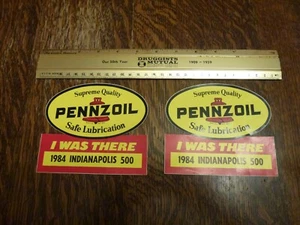 original 1984 Indianapolis 500 Racing Aufkleber I was there Pennzoil Schmierung - Bild 1 von 1