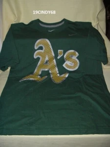 NEW GREEN NIKE REGULAR FIT OAKLAND A'S SHIRT-UNISEX SIZE MEDIUM - Picture 1 of 4