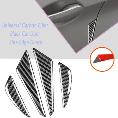 Type B Carbon Fiber Universal Car Door Side Edge Guard Protection Trim Stickers - Image 1 of 4