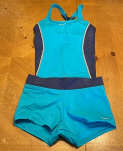 Damen Nike Color Surge Powerback Tankini Badeanzug 2-teilig blau Größe Small NEU - Bild 1 von 6