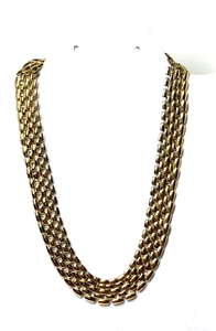 Collar de eslabones pantera tono dorado 18" largo cierre a presión - Imagen 1 de 7